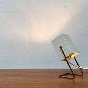 Modern mid-century German cube table lamp by Kaiser Leuchten, 1960s.
