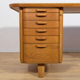 Art Deco Oak Freestanding Desk by Gunnar Ericsson for Facit AB Buromöbel