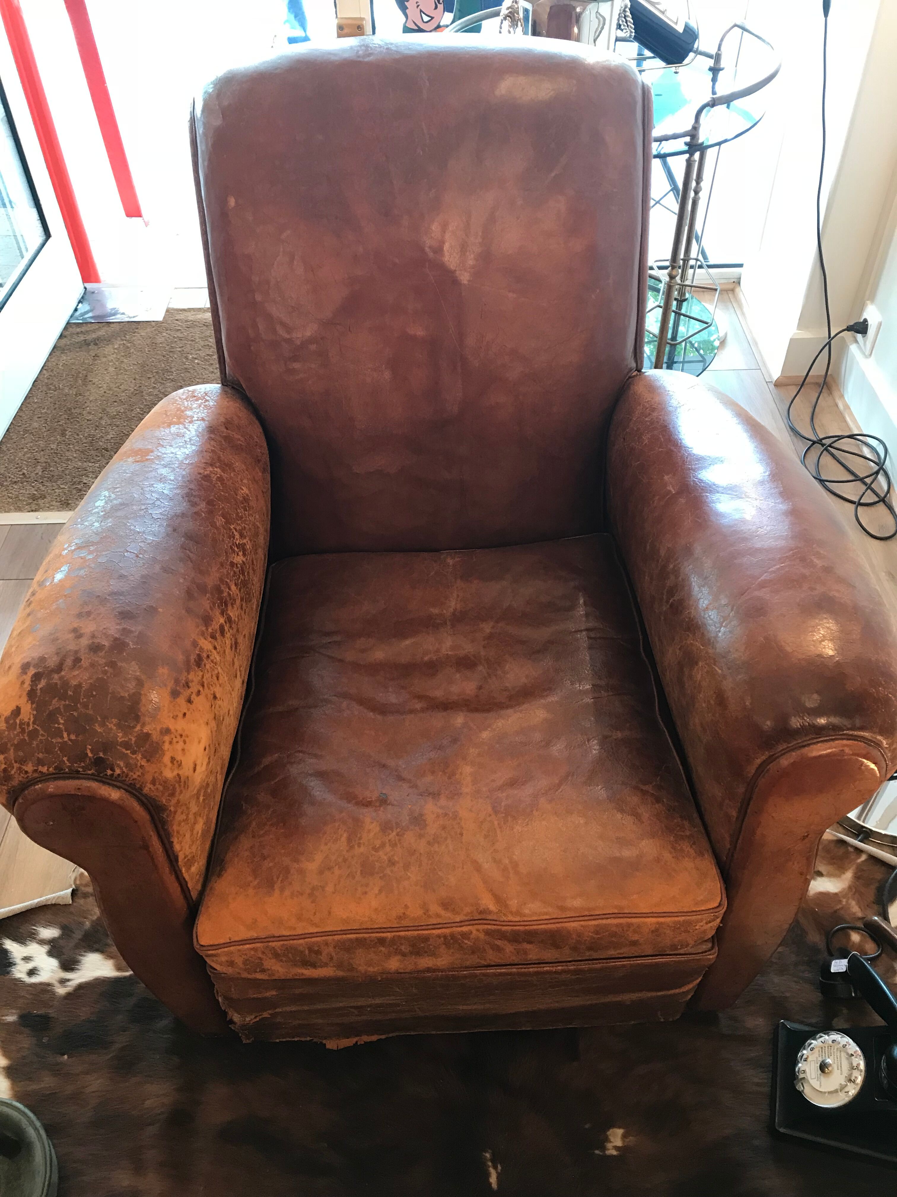 Leather armchair