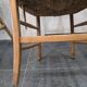 Pair of antique lyre-shaped armchairs – woven straw seats