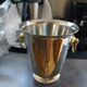Vintage stainless steel and brass champagne bucket - Létang & Rémy