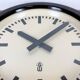 Large Industrial Brown Bakelite East German Wall Clock from GW, 1960s