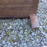 Vintage mesh cabinet in solid oak rococo period 1930