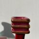 Art Deco burgundy red ceramic candlestick