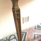 Louis XVI style lacquered wood console with marble top. Antique work