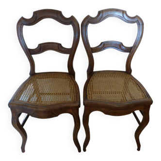 2 rattan cane chairs