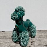 Spaghetti Green Ceramic Poodle Dog