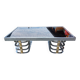 Vintage coffee table with chrome and gold base