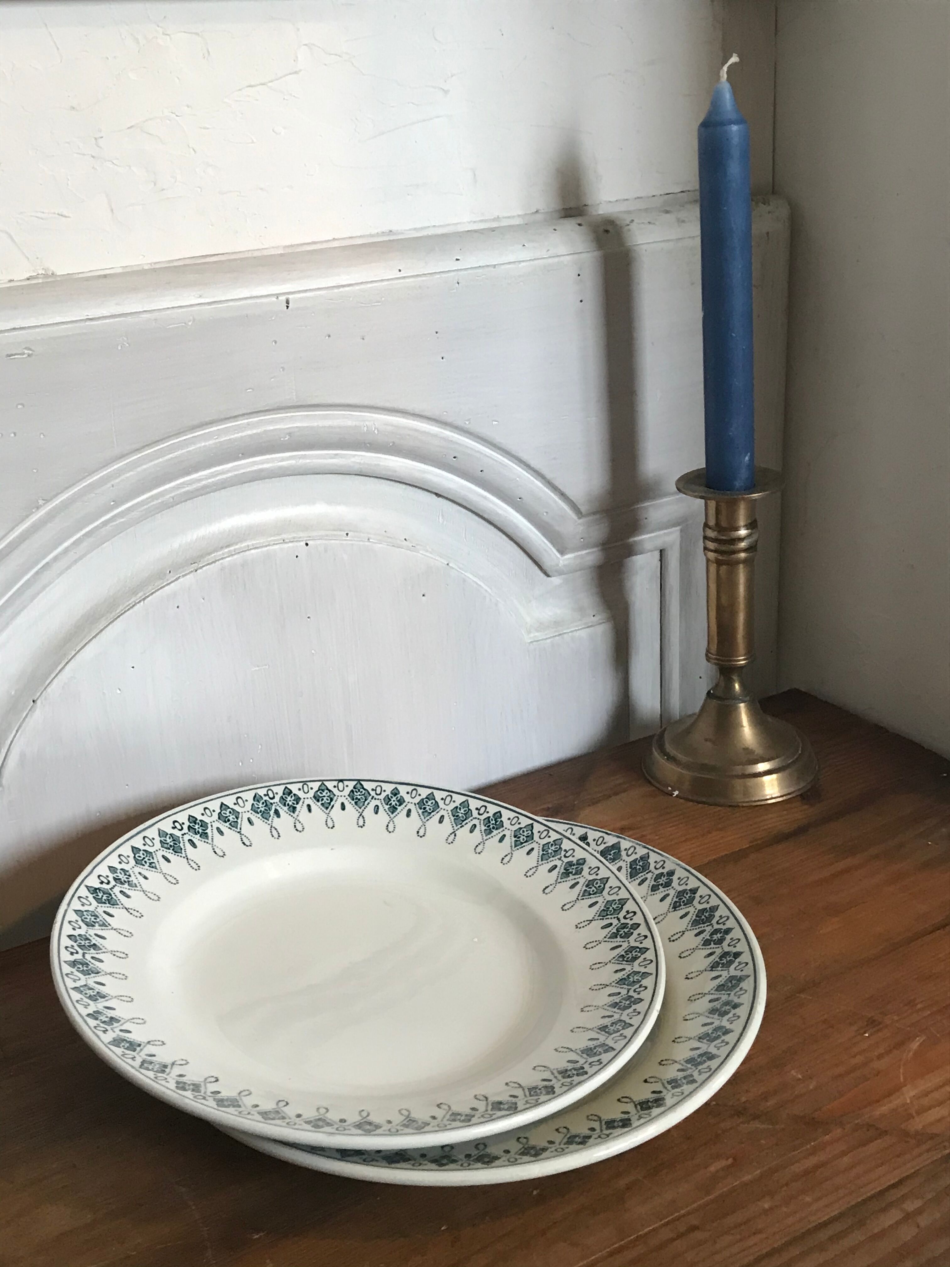 Ten old St Amand plates