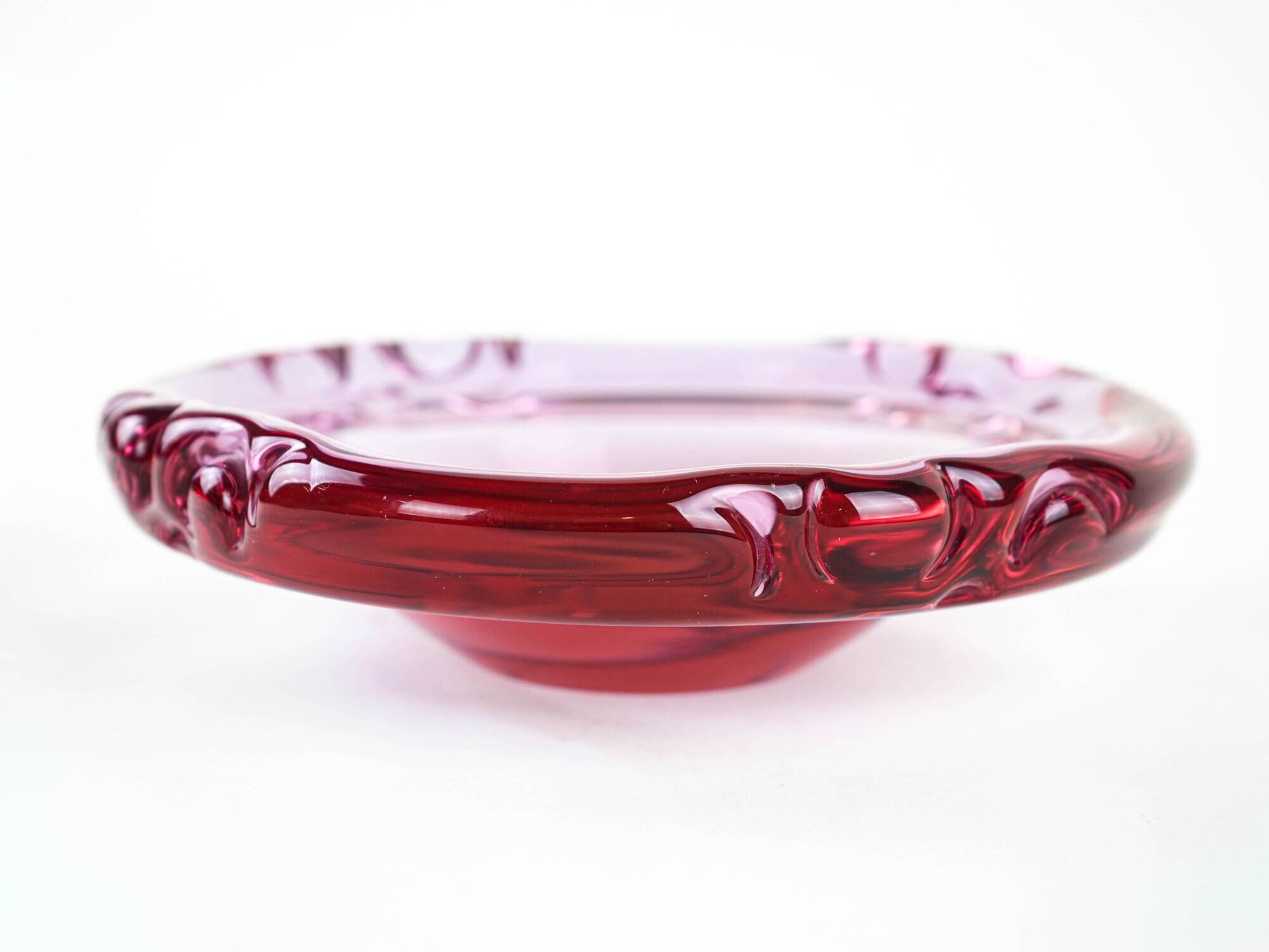 Rosamund Glass Platter by Christer Holmgren for Holmegaard, Denmark, 1960s