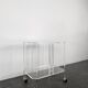 Rolling dessert trolley in plexiglass David Lange