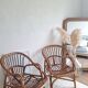 Paire de fauteuils en rotin vintage circa années 70