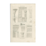 Old engraving architecture columns