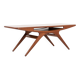 Midcentury danish smile coffee table in teak by johannes andersen for silkeborg 1950s
