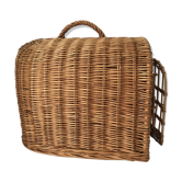 Rattan cat transport cage