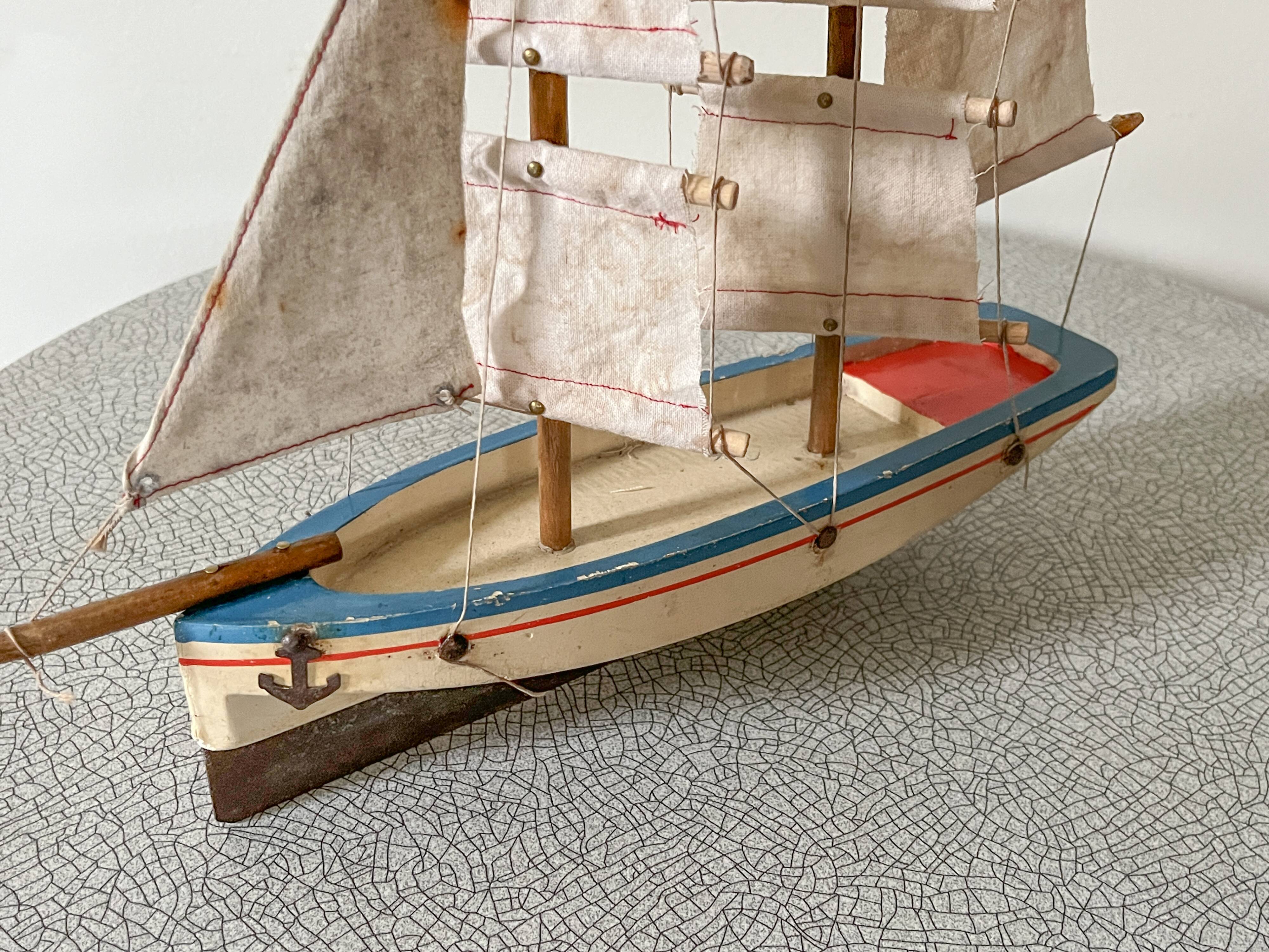 Brick Schooner Giraud Sauveur, wooden dock sailboat, metal keel
