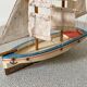 Brick Schooner Giraud Sauveur, wooden dock sailboat, metal keel