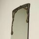 Lothar Klute sculptural bronze wall mirror with glass shelf 1990s