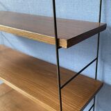 3 teak wall shelves, Nils Strinning 75 cm