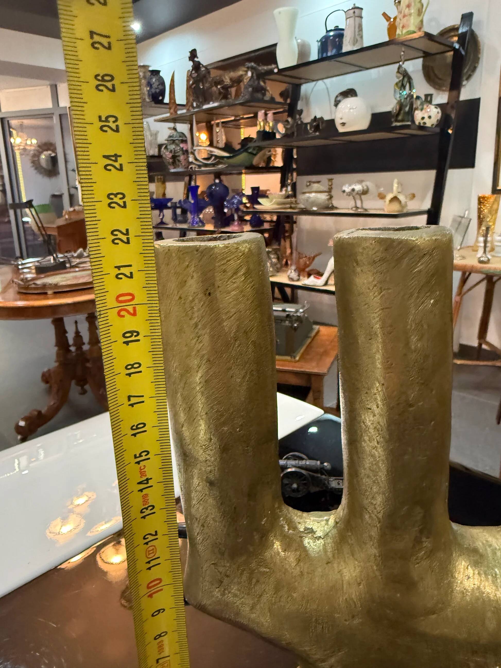 Artisanal chandelier in solid brass – Unique piece – Chad