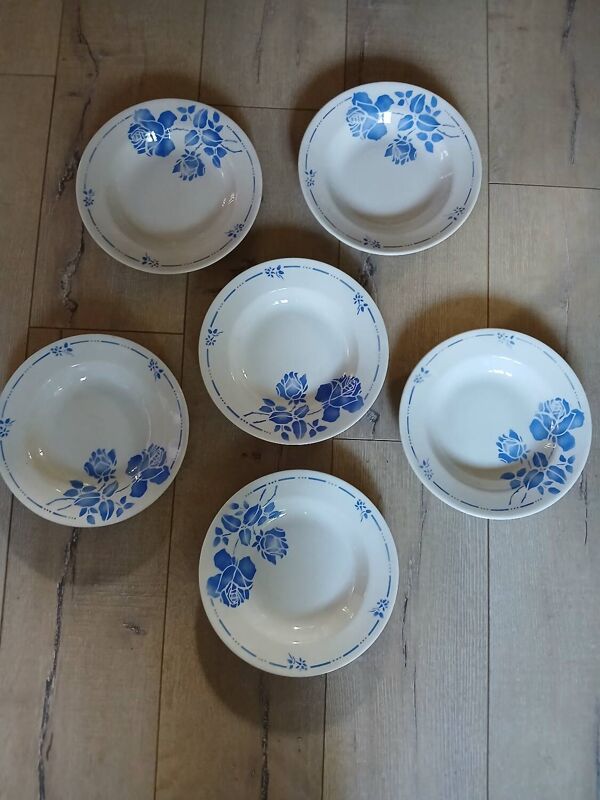 6 assiettes creuses Moulin des Loups