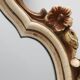Italian Rococo Style Cream and Gilt Wall Mirror with Shell Crest, 20th Cent