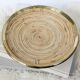 Round rattan and brass bowl, Italy 1970s, Gabriella Crespi style