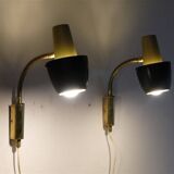 Pair of Scandinavian wall lights 1970