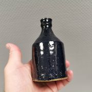 Miniature vase by Peter Fitzner (PF) in stoneware with dark blue glaze