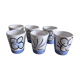 6 ceramic cups hand painter