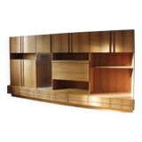 Dressing en bois, bibliothèque scandinave vintage en bois