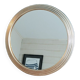 Mirror round surround patinated gilded brass metal