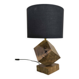 Vintage table lamp in solid oak