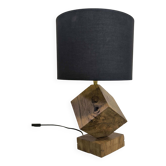 Vintage table lamp in solid oak