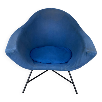 Fauteuil Geneviève Dangles et Christian De France, circa 1950 Edition Burov Modèle 58