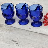 Set of glass hen egg cups