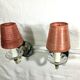 Pair of glass and mirror sconces