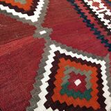 Woven carpet Persian: Kilim Gashqai 283 x 121 cm - Iran - around 1970