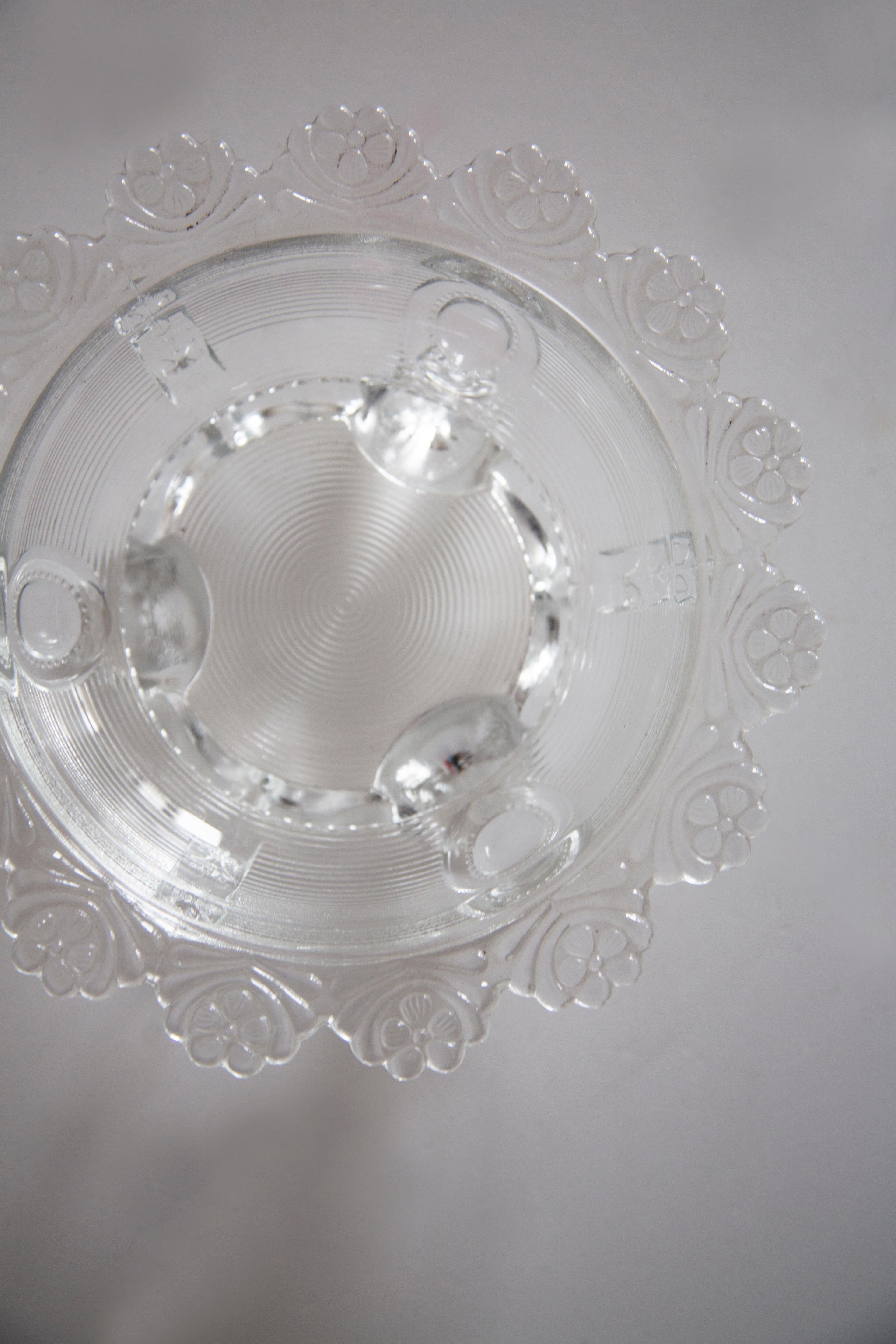 Vintage transparent glass bowl