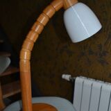 Lampe articulée en pin vintage