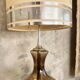 Grande lampe verre 1970