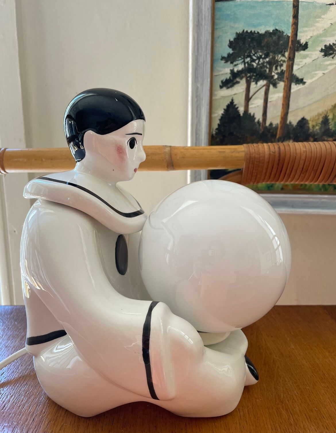 Ceramic lamp Pierrot