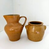 Pichet et pot en grès