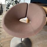 Swivel chair Artifort Design Patrick Norguet model Little Apollo Brown and Beige