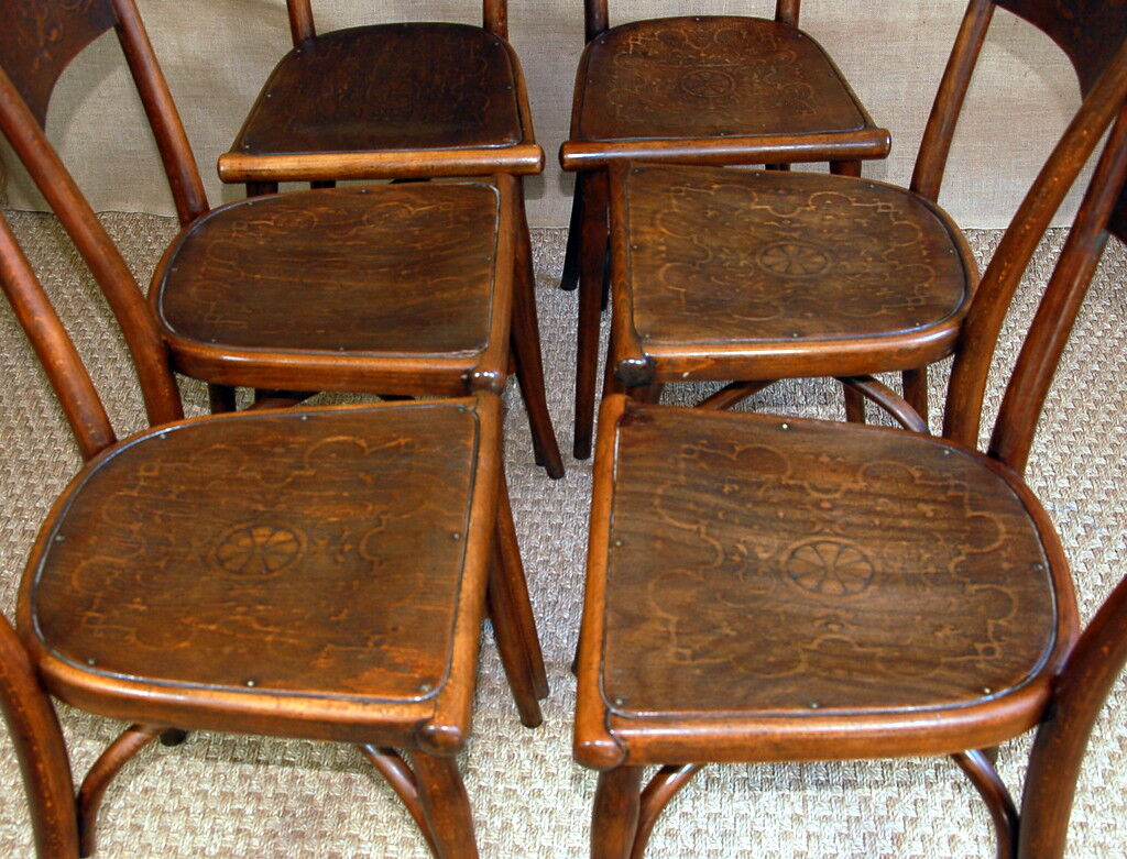 6 chairs Thonet bistro