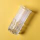 Small Vase / Vintage Clear Leaf Pattern Textured Glass Flower Vase Fidenza