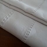 Old linen tablecloth 235 x 150 monogram AM