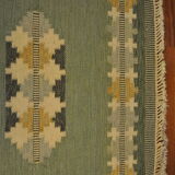 Mat Swedish Rollakan, wool woven hand, Sweden, 1950 - 90x165cm