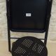 Black metal chair and stool set