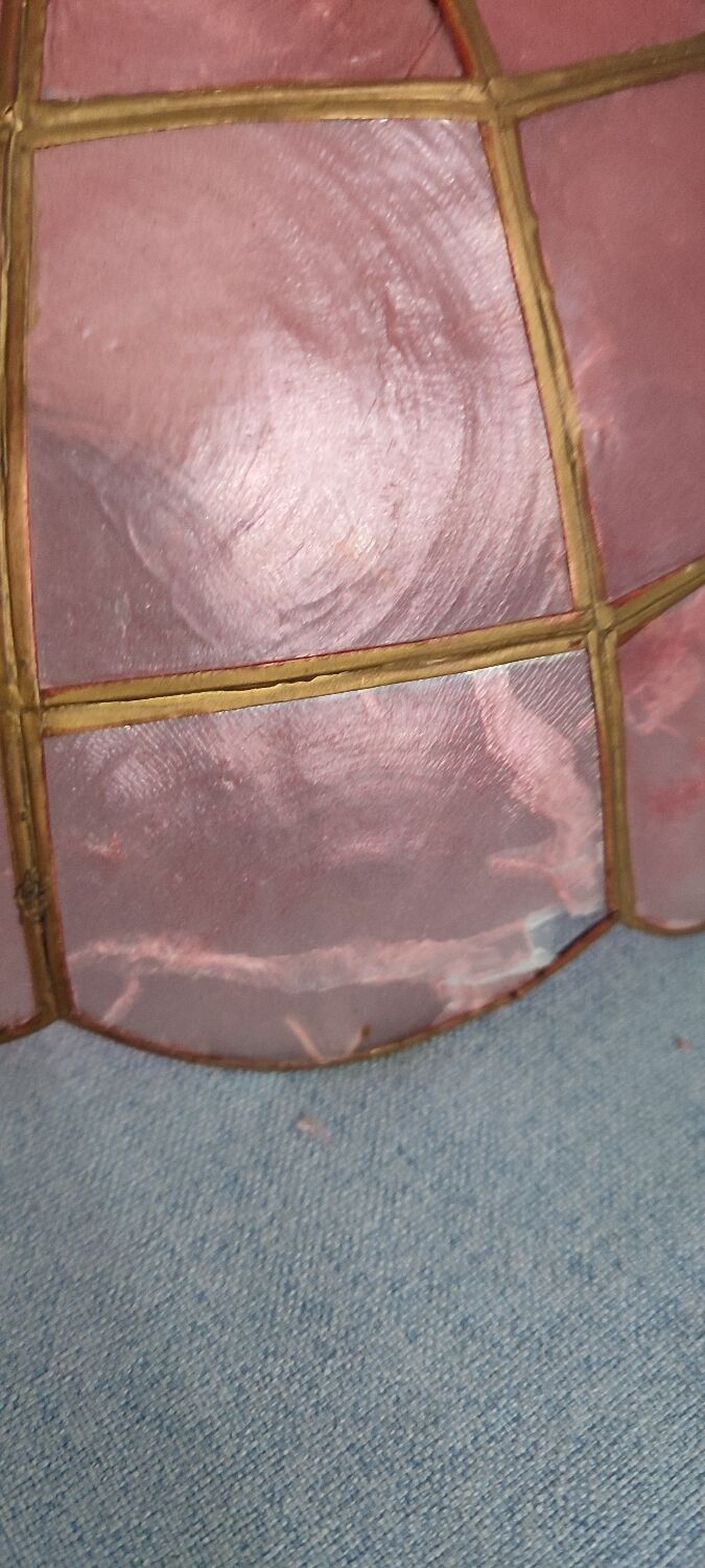 Pink mother-of-pearl chandelier